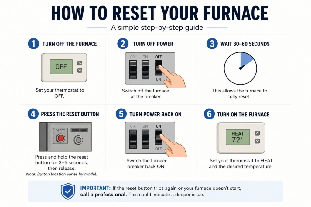 How to reset your furnace inforgraphic