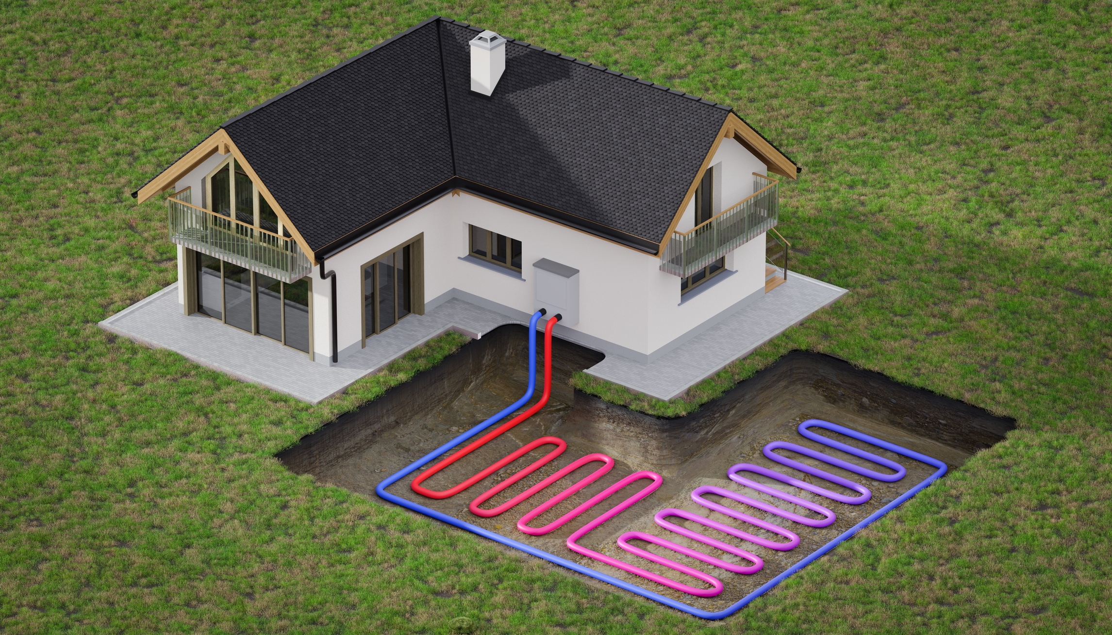 geothermal heating & cooling pump